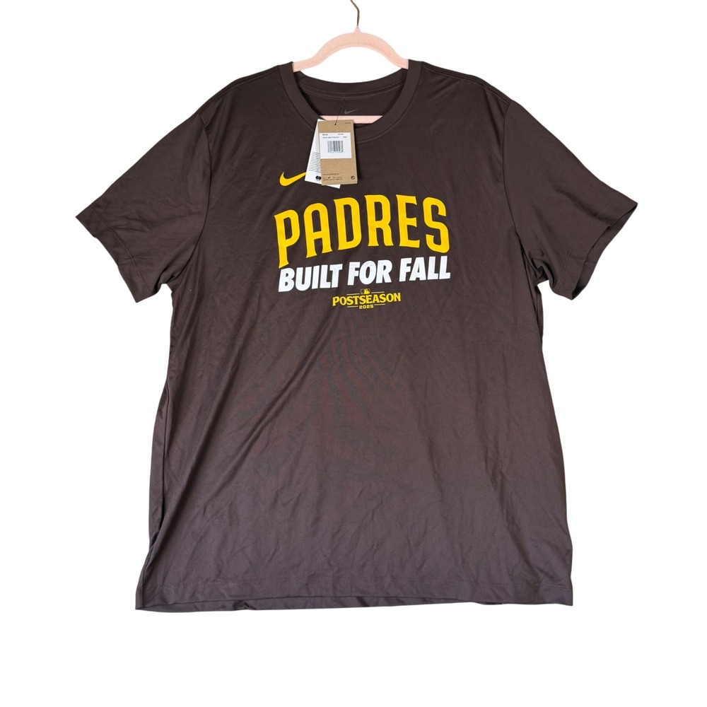 Nike San Diego Padres MLB Postseason 2022 Dri-FIT Brown Shirt Mens XXL NEW